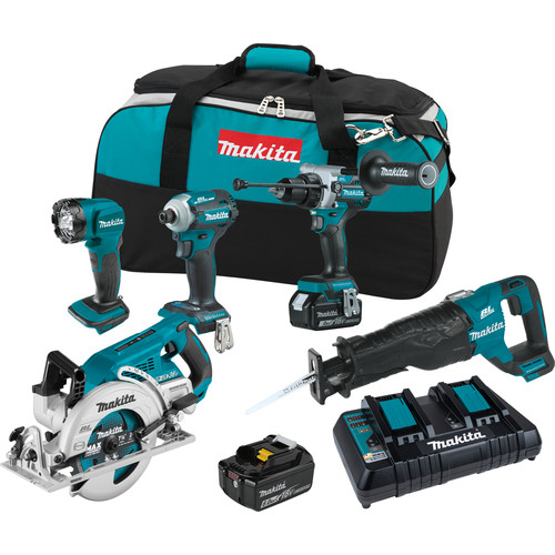 Makita XT507PG 18V LXT Lithium-Ion Brushless Cordless 5-Pc. Combo Kit (6.0Ah)