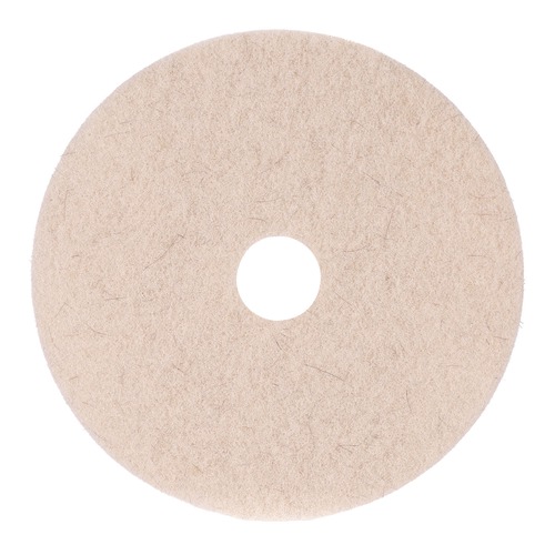 Cleaning & Janitorial Accessories | Boardwalk BWK4017NHE 17 in. Diameter Natural Hog Hair Burnishing Floor Pads - Tan (5/Carton) image number 0