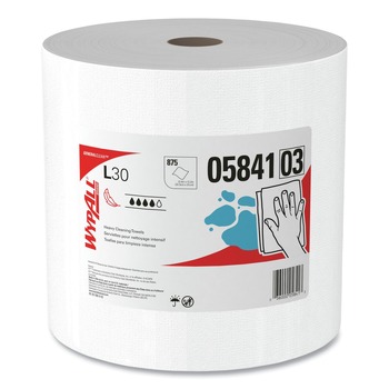 WypAll 875/Roll L30 Wipers Jumbo Roll - White