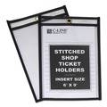  | C-Line 46069 50 Sheets 6 in. x 9 in. Shop Ticket Holders Stitched - Clear (25/Box) image number 1
