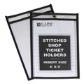 Office Jansan | C-Line 46069 50 Sheets 6 in. x 9 in. Shop Ticket Holders Stitched - Clear (25/Box) image number 1