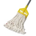 Mops | Rubbermaid Commercial FGA21106WH00 Web Foot Small Shrinkless Cotton/Synthetic Wet Mop Head with 1 in. Headband - White (6/Carton) image number 1