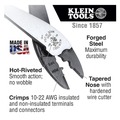 Crimpers | Klein Tools 1005 Crimping and Cutting Tool for Connectors - Red image number 6