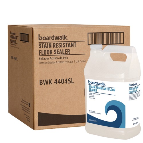 Floor Cleaners | Boardwalk 115000-41ESSN 1 Gallon Stain Resistant Floor Sealer (4/Carton) image number 0