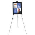 Office Jansan | Quartet 50E 38 in. - 66 in. High Lightweight Aluminum Telescoping Tripod Easel - Silver image number 4