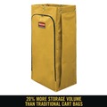 Utility Carts | Rubbermaid Commercial 1966881 34 Gallon 17.5 in. x 33 in. Vinyl Cleaning Cart Bag - Yellow image number 9