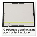 Office Jansan | NuDell 11880 8.5 in. x 11 in. Insert EZ Mount Document Frame with Trim Accent and Plastic Face - Black/Gold image number 3