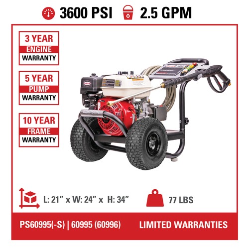 Simpson PowerShot 3600 PSI 2.5 GPM Professional Gas Pressure
