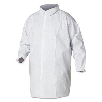 Ansell A40 Liquid and Particle Protection Lab Coats - X-Large, White (30/Carton)