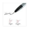 Office Jansan | Universal UNV15613 Medium 1 mm Ballpoint Stick Pen Value Pack - Black Ink, Gray/Black Barrel (60/Pack) image number 5