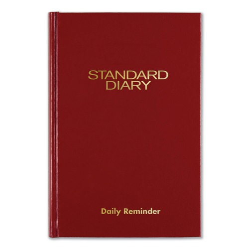  | AT-A-GLANCE SD38713 7.5 in. x 5.13 in. 2024 Edition Medium/College Rule Standard Diary Daily Reminder Book - Red (201 Sheets) image number 0