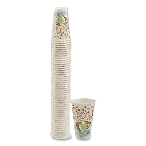 Office Jansan | Dixie 5356CD 16 oz. PerfecTouch Coffee Haze Design Paper Hot Cups (50/Pack) image number 0