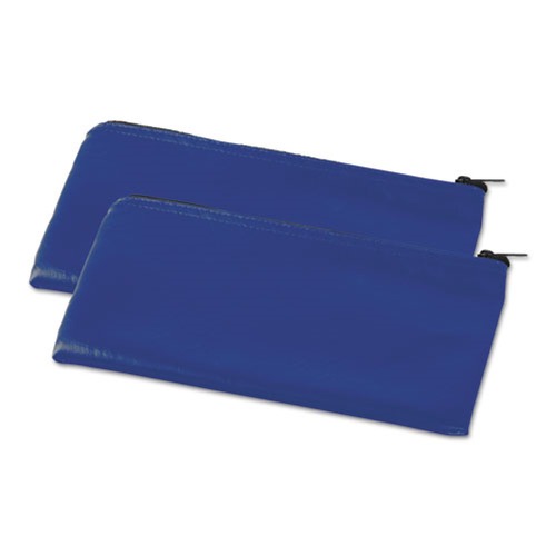  | Universal UNV69020 11 in. x 6 in. Zippered Leatherette PU Wallets/Cases - Blue (2/Pack) image number 0