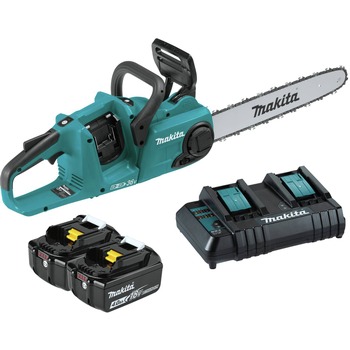Factory Reconditioned Makita 36V (18V X2) LXT Brushless Lithium-Ion 16 in. Cordless Chain Saw Kit with (2) 4 Ah Batteries