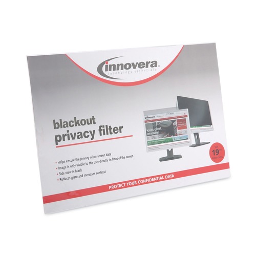 Office Jansan | Innovera IVRBLF190W 16:10 Aspect Ratio Blackout Privacy Filter for 19 in. Widescreen Flat Panel Monitor image number 0