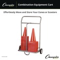 Utility Carts | Champion Sports CSCART 16 in. x 32 in. x 48 in. 132 lb Capacity Combination Equipment Cart - Silver image number 4