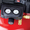 Compressor Combo Kits | Porter-Cable C2002-US58 0.8 HP 6 Gallon Oil-Free Pancake Air Compressor and 22 Gauge 3/8 in. Upholstery Stapler Bundle image number 5