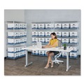 Office Jansan | Bankers Box 0070205 Locking Lid Stor/File Storage Box - Legal, White/Blue (4/Carton) image number 3