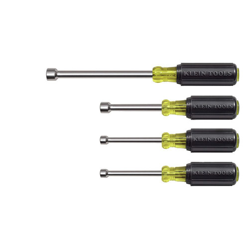 Nut Drivers | Klein Tools 633 4-Piece Cushion-Grip 3 in. Shafts Nut Driver Set image number 0