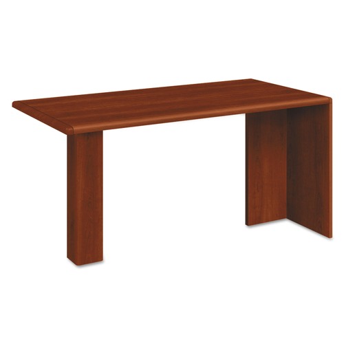 Office Desks & Workstations | HON H10726.COGNCOGN 10700 Series Wood Support Column 60 in. x 30 in. x 29.5 in. Peninsula with End Panel - Cognac image number 0