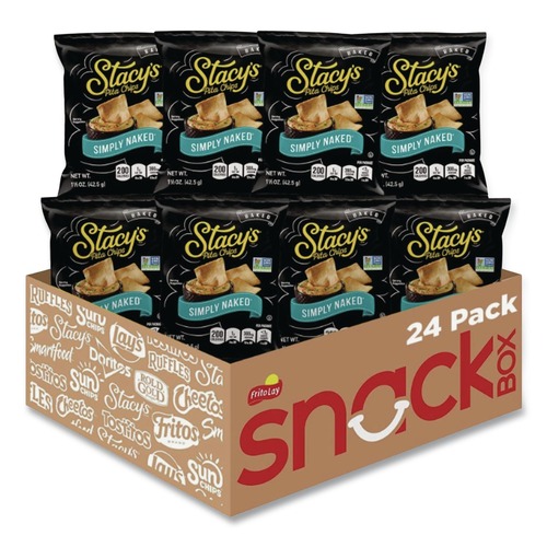 Food Service | Stacy's QUA49650 1.5 oz Bag Pita Chips - Original (24/Carton) image number 0