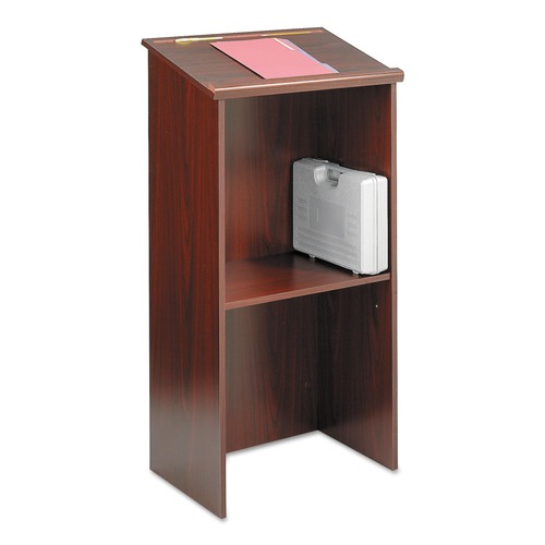 Office & Office Supplies | Safco 8915MH 23 x 15.75 x 46 Stand-Up Lectern - Mahogany image number 0