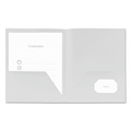  | Universal UNV20544 2-Pocket Plastic 11 in. x 8-1/2 in. Folders - White (10-Piece/Pack) image number 3