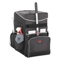 Cleaning Carts | Rubbermaid Commercial 1902465 Executive 14.25 in. x 16.5 in. x 25 in. 16-Compartment Quick Cart - Dark Gray image number 1