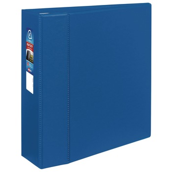 Avery 3 Locking One Touch EZD Rings 4 in. Capacity 11 in. x 8.5 in. Heavy-Duty Non-View Binder with DuraHinge - Blue