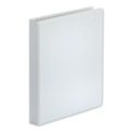 Office Jansan | Universal UNV30712 1 in. Capacity 11 in. x 8.5 in. 3 Rings Deluxe Easy-to-Open D-Ring View Binder - White image number 0