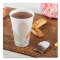 Office Jansan | SOLO 316PLA-J7234 Bare Eco-Forward 16 oz. PLA Leaf Design Paper Hot Cups - White/Green/Orange (1000/Carton) image number 6