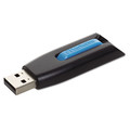 Office Electronics & Batteries | Verbatim 49176 Store 'n' Go V3 16 GB USB 3.0 Drive - Black/Blue image number 0