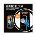 Office Jansan | BIC RLC11 BLU Gel-ocity 0.7 mm Medium Gel Pen - Blue Ink/Translucent Blue Barrel (1-Dozen) image number 3