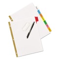 Office Jansan | Avery 23079 11 x 8.5 Write and Erase Big Tab Paper Dividers - White/Assorted Tabs (8-Pieces/Set) image number 3