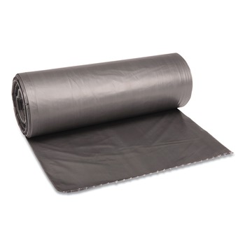 TRASH BAGS | Boardwalk H7658SGKR01 1.1 Mil 38 in. x 58 in. 60 Gallon Extra-Extra-Heavy Can Liner - Gray (100/Carton)