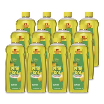 Pine-Sol 14 oz. Bottle Concentrated Multi-Surface Cleaner - Lemon Fresh Scent (12/Carton)