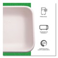 Food Trays, Containers, and Lids | Eco-Products EP-SCRC24NFA 24 oz 8 x 6 x 1 Vanguard Worldview Renewable and Compostable Sugarcane Take-Out Containers - White (400/Carton) image number 2