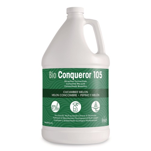 Cleaning & Janitorial Supplies | Fresh Products 105G-F-000I004M-02 1 gal. Bio Conqueror 105 Enzymatic Odor Counteractant Concentrate - Cucumber Melon (4/Carton) image number 0