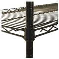  | Alera ALESW604818BL NSF Certified 48 in. x 18 in. x 72 in. 4-Shelf Wire Shelving Kit with Casters - Black image number 6