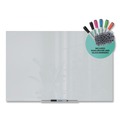 White Boards | U Brands 3975U00-01 35 x 23 Floating Glass Dry Erase Board - White image number 1