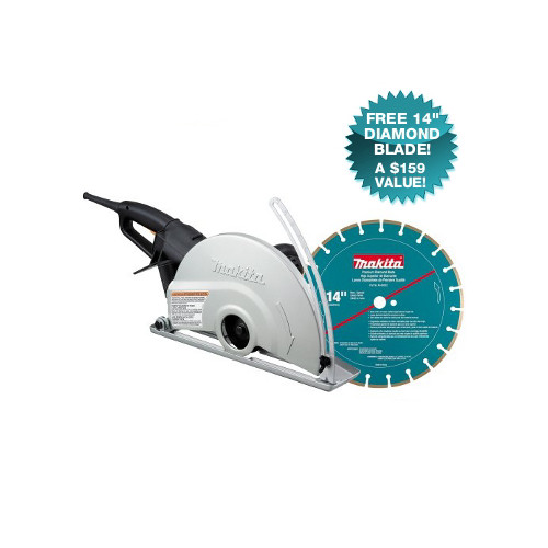Makita 4114X 14 in. Angle Cutter with FREE Diamond Blade CPO Outlets