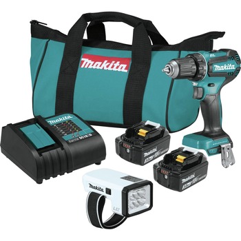 Makita 18V LXT Brushless Lithium-Ion 1/2 in. Cordless Drill Driver Kit with LED Flashlight (3 Ah)
