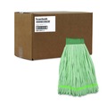 Tradesmen Day Sale | Boardwalk BWKMWTLGCT Microfiber Looped-End Wet Mop Head - Large, Green (12/Carton) image number 0