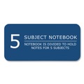 Notebooks & Pads | Roaring Spring 11295 11 in. x 9 in. 200-Sheets 5-Subject Medium/College Rule Subject Wirebound Notebook - Assorted Cover Colors (12/Carton) image number 4
