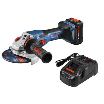 Factory Reconditioned Bosch 18V PROFACTOR Brushless Connected-Ready Lithium-Ion 5 in. - 6 in. Cordless Angle Grinder Kit with Slide Switch (8 Ah)