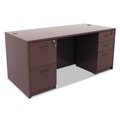  | Alera ALEVA542822MY 15.63 in. x 20.5 in. x 28.5 in. Valencia Series 2-Drawer Full File Pedestal - Mahogany image number 5