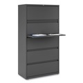  | Alera 25499 36 in. x 18.63 in. x 67.63 in. 5 Lateral File Drawer - Legal/Letter/A4/A5 Size - Charcoal image number 2