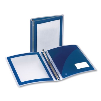 Avery 3 Round Rings 1.5 in. Capacity 11 in. x 8.5 in. Flexi-View Binder - Navy Blue
