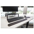 Office Jansan | 3M WR85B 19 in. x 2 in. x 0.75 in. Gel Keyboard Wrist Rest - Solid Black image number 6