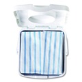 Bulk Savings Pricing 2 | Rubbermaid Commercial HYGEN 2134283 12 in. x 12 in. Disposable Microfiber Cleaning Cloths - White/Blue Stripe (600/Carton) image number 2